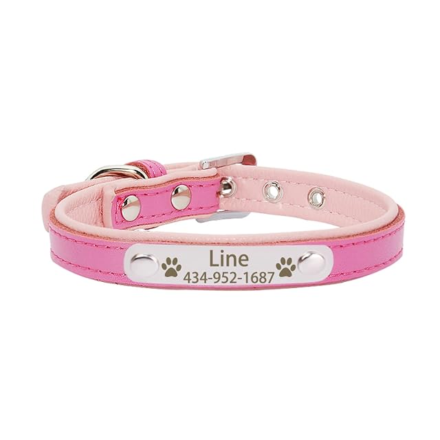 SARUEL Collar De Perro Mascota con Etiqueta De Nombre Grabada Personalizada para Perros Pequeños,Medianos…