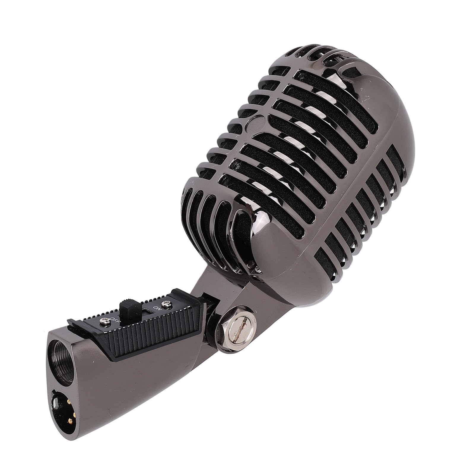 Old Vintage Dynamic Vocal Micrófono, Zinclegation Vintage Vocal Vocal Micrófono Cardioide Alta Sensibilidad Ajustable para Instrumental