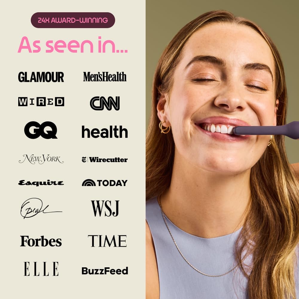 Quip Cepillo de dientes inteligente Ultra Next Generation - Cepillo de dientes eléctrico temporizado con estuche - Cabezal de cepillo reemplazable, cerdas suaves, mango de silicona, duración de la