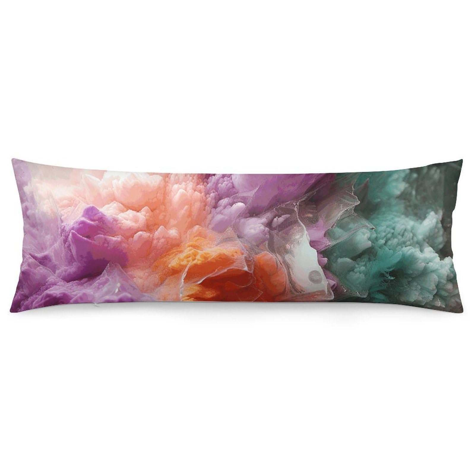 2 Pack Pillow Cases for Hair and Skin, Soft Breathable Pillow Case Covers with Hidden Zipper, Colorful Pillowcase 20"x54" Pillow Covers for Sleeping Gift