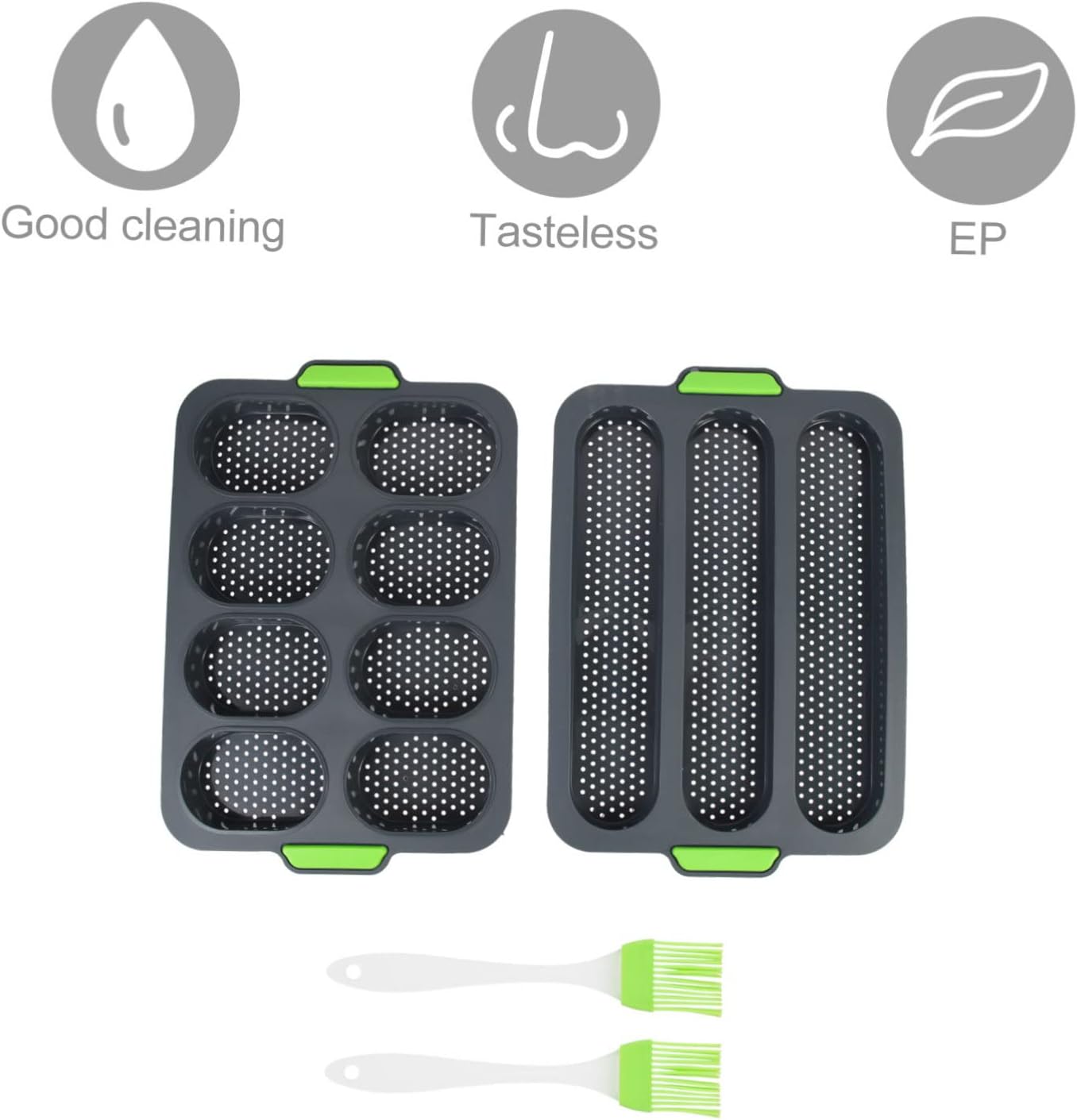 VALICLUD Silicone Bread Molds Bread Baking Pan Set Loaf Pans for Baking Loaf French Silicone Easy to Demold