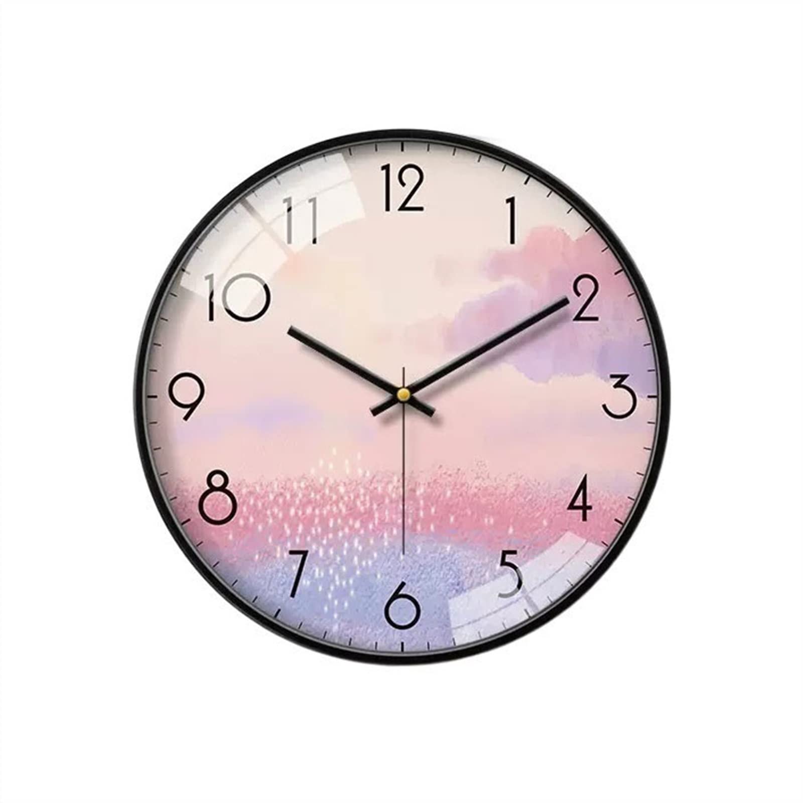 DFHS46JK Wall Decor Simple Circular Wall Clock 10inch/12inch/14inch Indoor Decoration Battery Powered for living room decor(14inch)