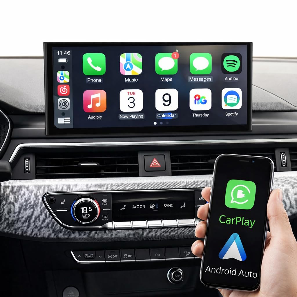 12,3 pollici CarPlay Android Auto per AUDI A4 B9 AUDI A5 F5 | Sistema Linux | Schermo Touch Multimediale Retrofit Plug & Play (2016-2020)