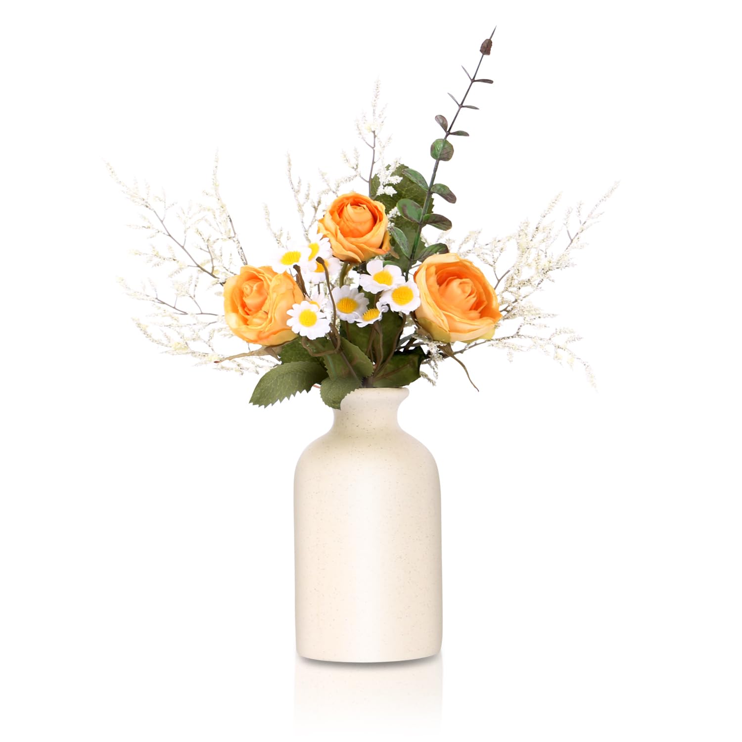 Flores artificiales con jarrón, decoración de plantas, ramo de hortensias en jarrón, para decoración de mesa, regalo, salón, dormitorio, boda, decoración del hogar