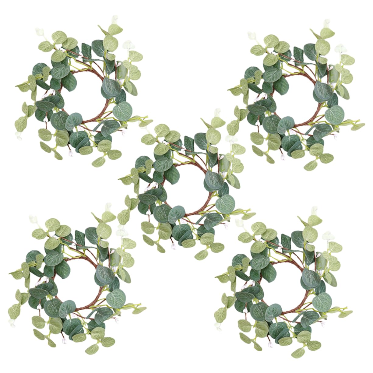 Zerodeko 15stücke Teiliges Künstlicher Eukalyptus Für Kerzen Dekorative Tischkränze Für Hochzeiten Partys Und Wohnräume Und Beeren Für Eleganten Stil