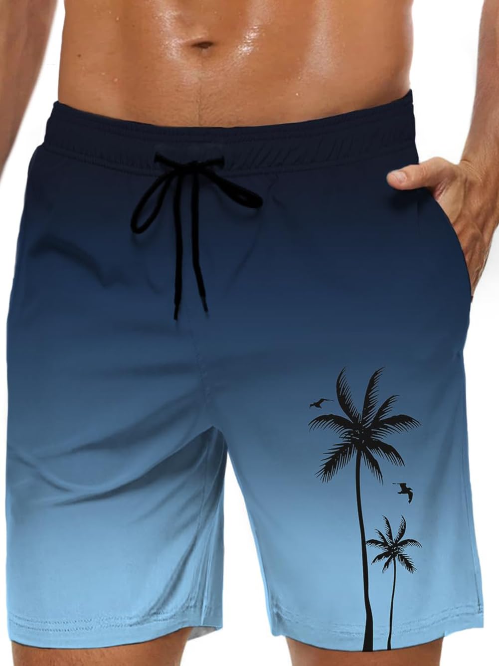 MARZXIN Badeshorts Herren Schnelltrocknend Badehose für Männer mit Meshfutter Boardshorts Lang Strandshorts Atmungsaktiv Schwimmhosen Jungen Beachvolleyball Surfen S-3XL