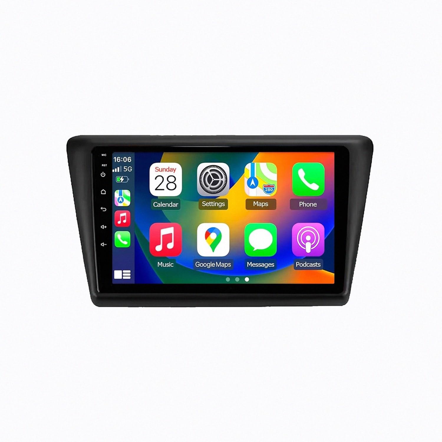 Pantalla de coche con Carplay y Android Auto Inalámbricos Skoda Rapid 8