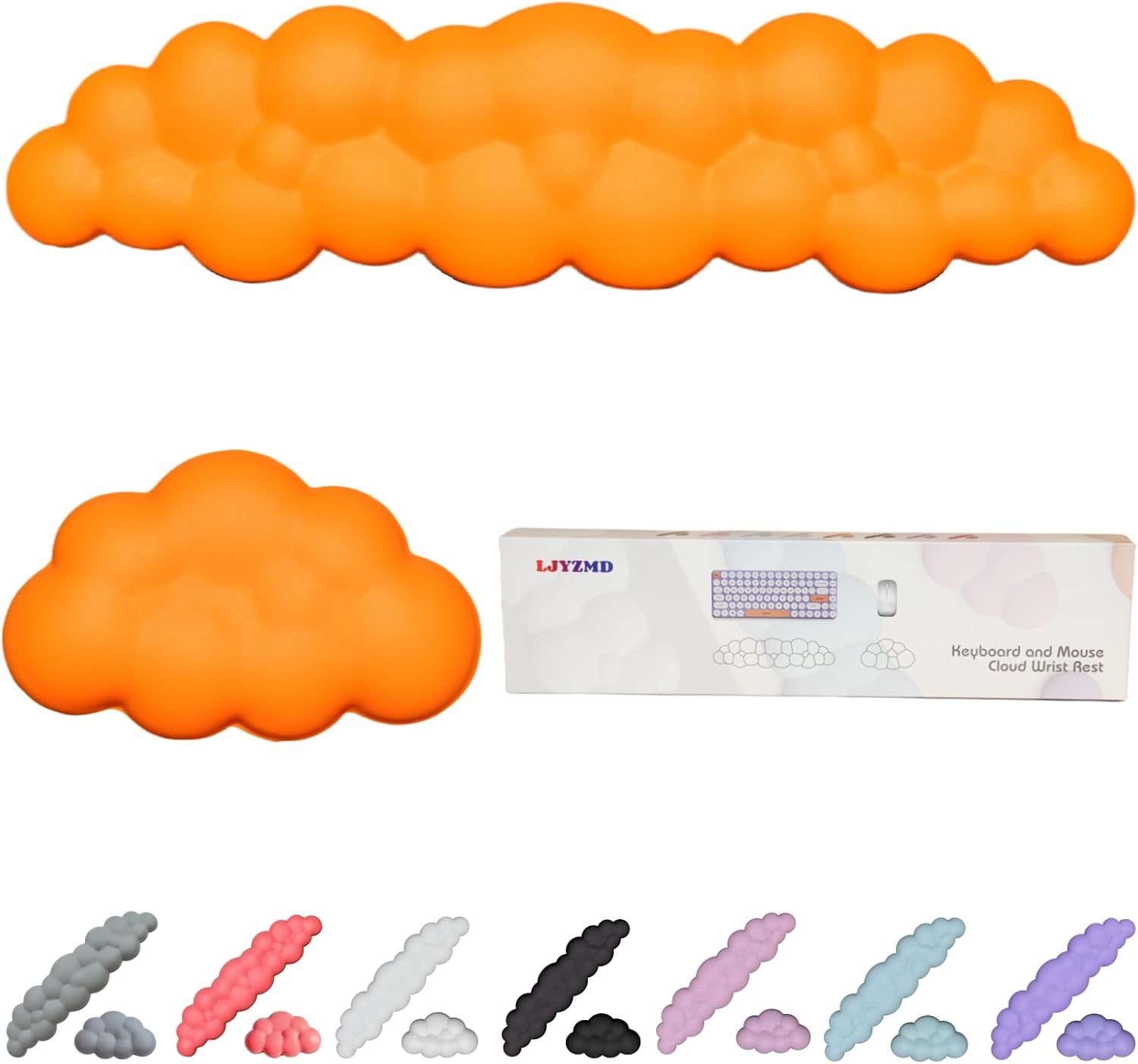 Reposamuñecas para teclado y mouse en la nube Forro de espuma viscoelástica, reposamanos en la nube Reposamanos para teclado y mouse con material de