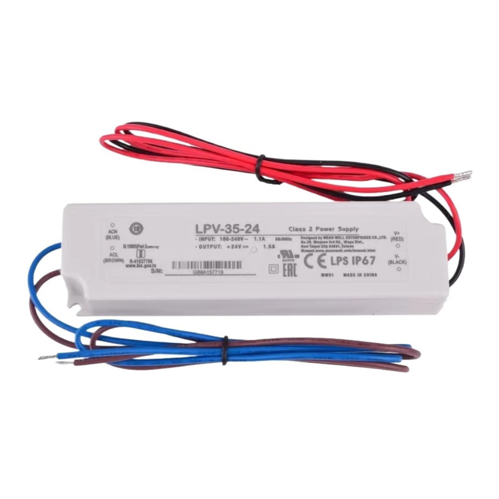 BALYDLUL 35W Single Output Switching Power Supply LPV-35-5V LPV-35-12V LPV-35-15V LPV-35-24V LPV-35-36V(LPV-35-15)