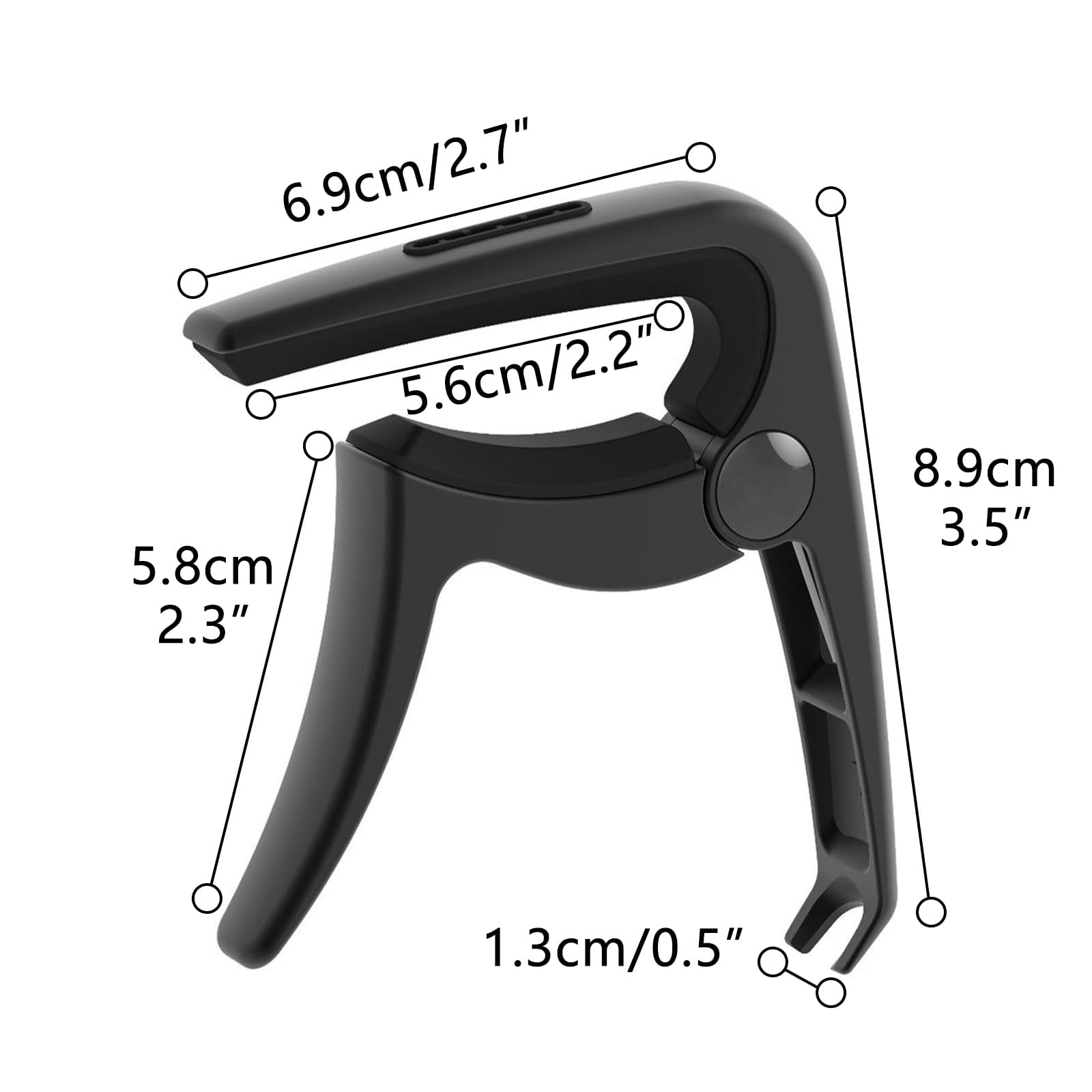 Musiin 3IN1 Guitar Capo, Zinc Alloy Metal Capo for Acoustic and Electric Guitars Ukulele, Mandolin - Image 3