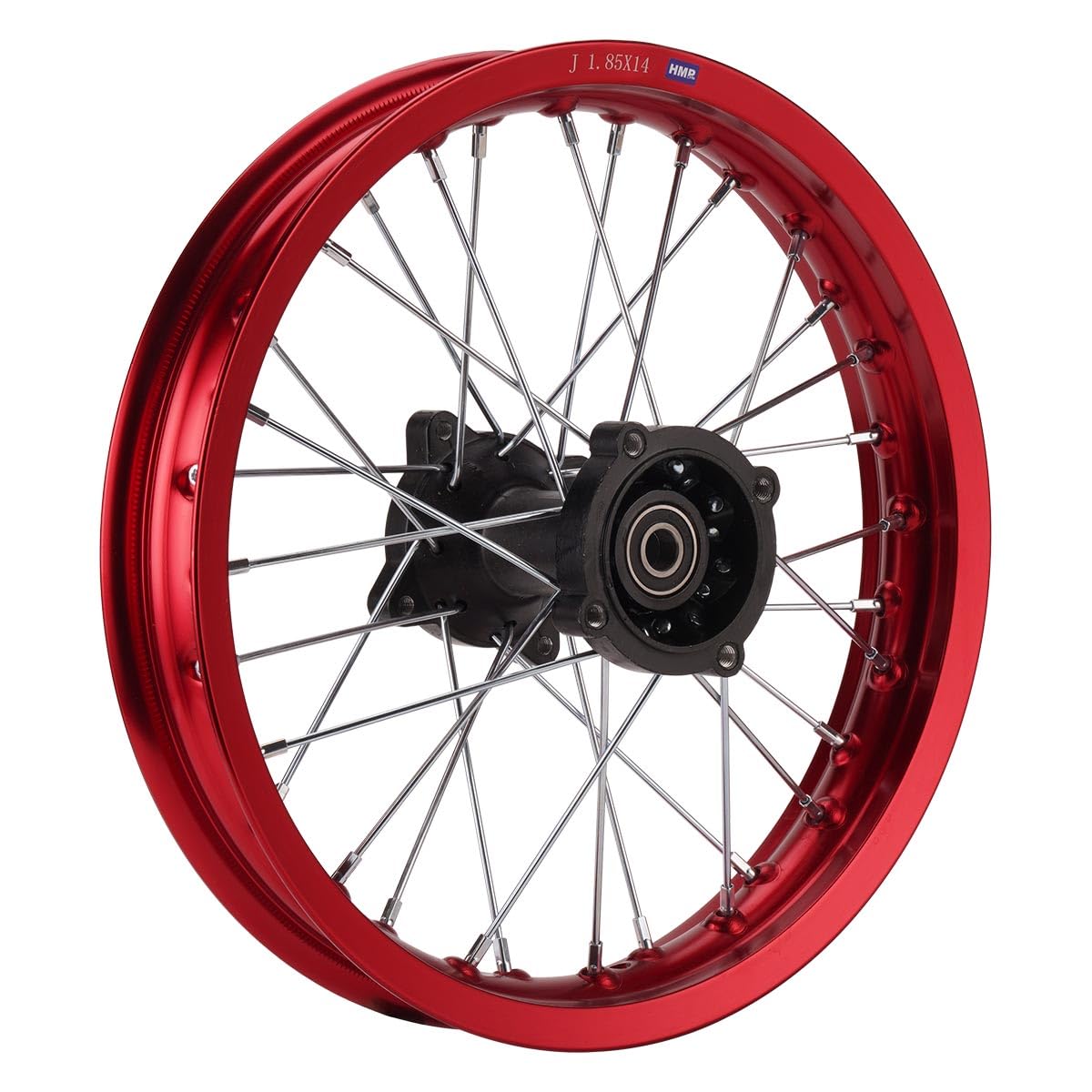 Llanta de aluminio anodizado, 14 pulgadas, trasera roja, 15 mm, tipo 2 Pit Dirt Bike Cross