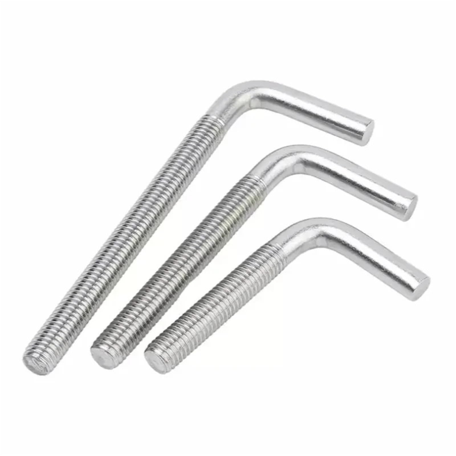 Ganchos En L De Tornillo 1-5 uds M4 M5 M6 M8 M10 M12 7/tornillo de perno anclaje ángulo recto en forma L acero inoxidable(M12x200mm(1pcs))