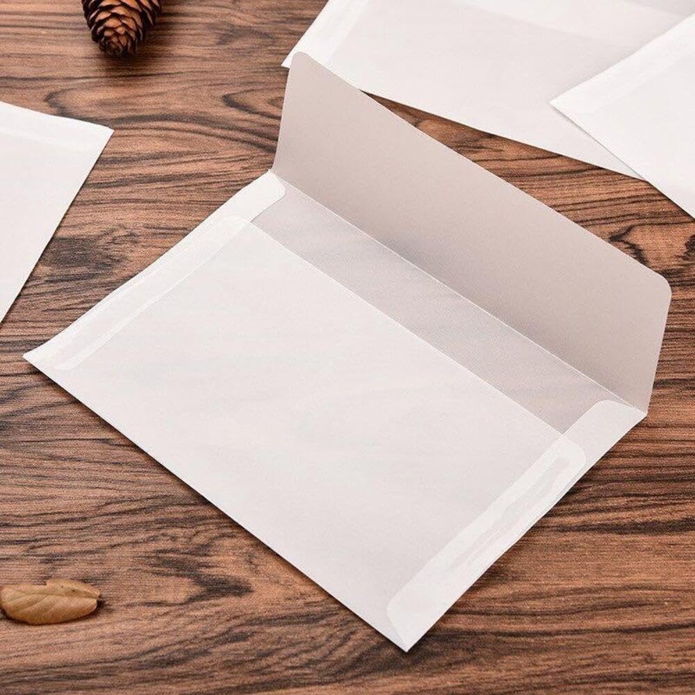 Crystal Clear Transparent Invitation Envelopes - Secure Moistenable Adhesive Seal, Various Sizes for Catalogs, Booklets, Business Materials, Card and Wedding Envelopes. (250 Pc). (A7-5.25" x 7.25")