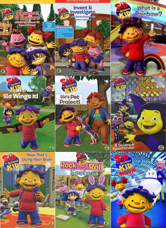 Sid the Science Kid: Ultimate 9-Volume DVD Collection: Learn & Play /Observe & Explore/Rock & Roll Easter/Sid Wins It/Sid the Science Kid: The Movie/Rainbow/Sing Along/Using Your Brain/Pet Project