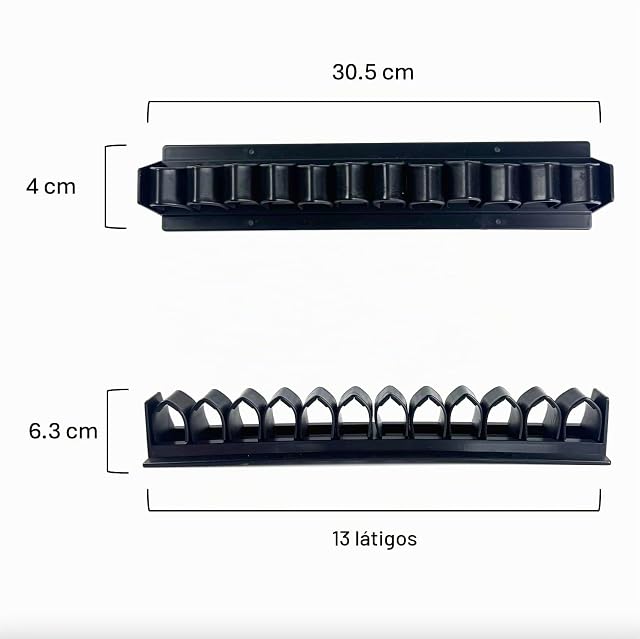 Foto 5 de 5 de JA Horse JA6013 - Soporte de pared para fustas, color negro