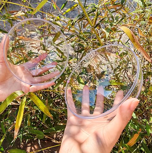 YOZIEMQ Boule creuse en acrylique, Boule à remplir en plastique transparent clair, Boules en plastique clair DIY pour cadeau du Nouvel An, Sapin de Noël,...