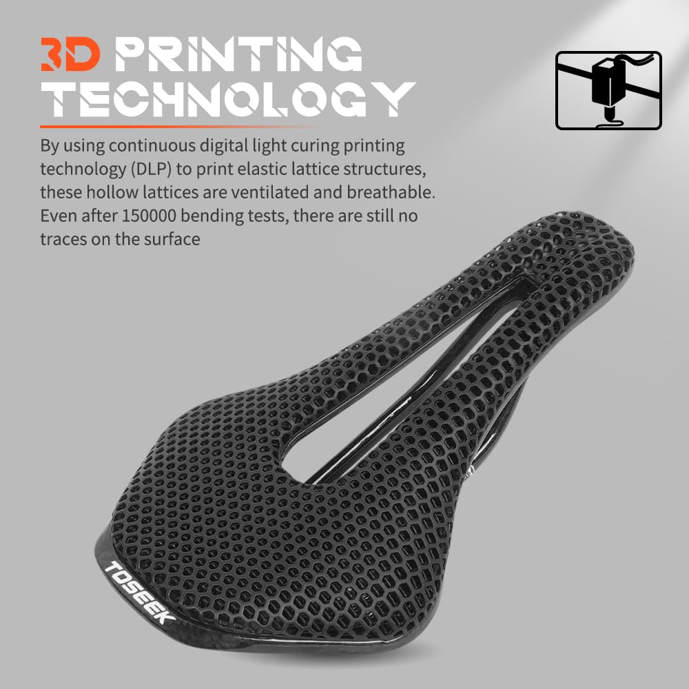 Selle de vélo imprimée en 3D RACEWORK Structure de ruche creuse pliante pour vélo de route et VTT Sillin confortable siège de course cycliste