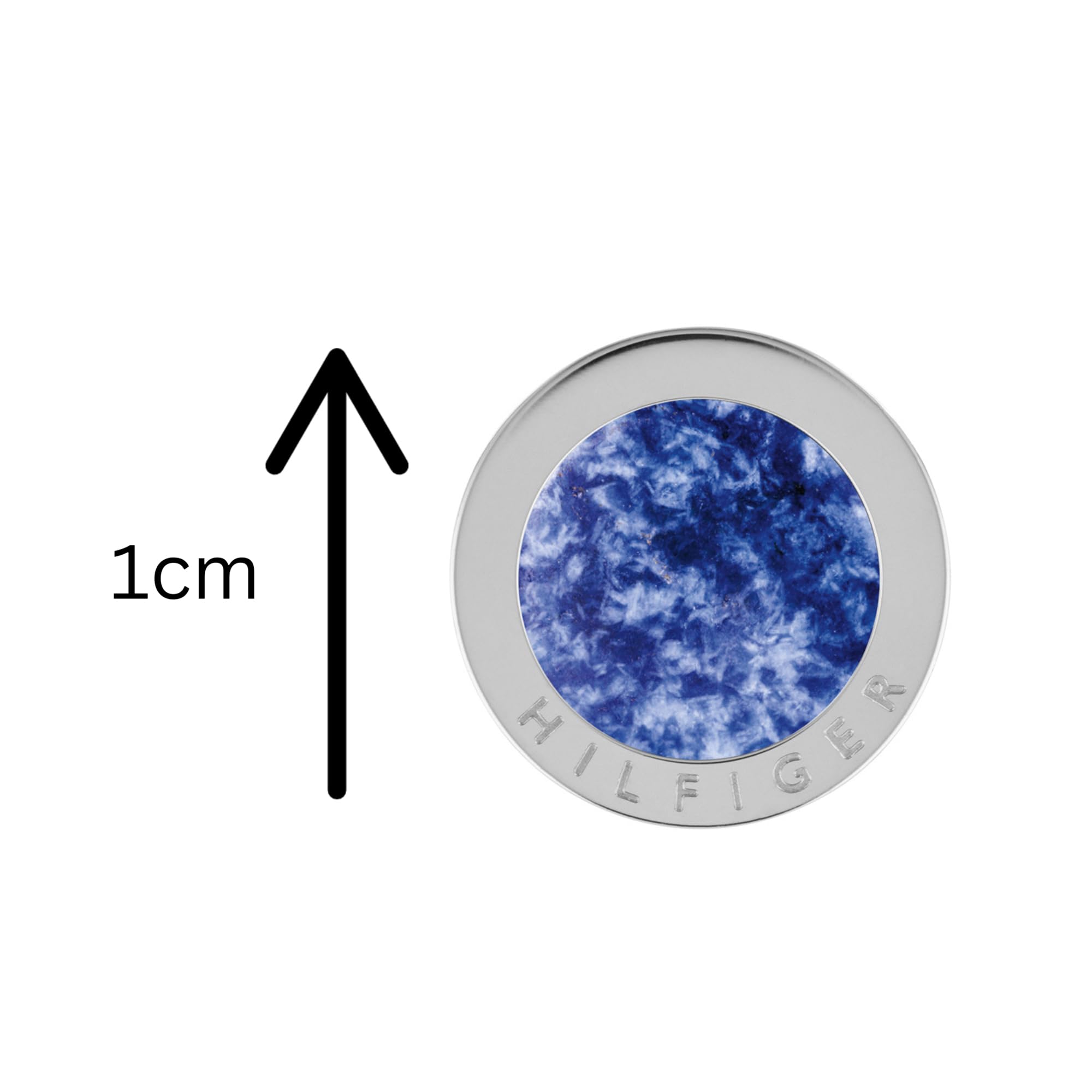 Tommy Hilfiger Jewelry Orecchini a Perno da Donna in Acciaio Inossidabile con una Pietra di Sodalite - 2780661