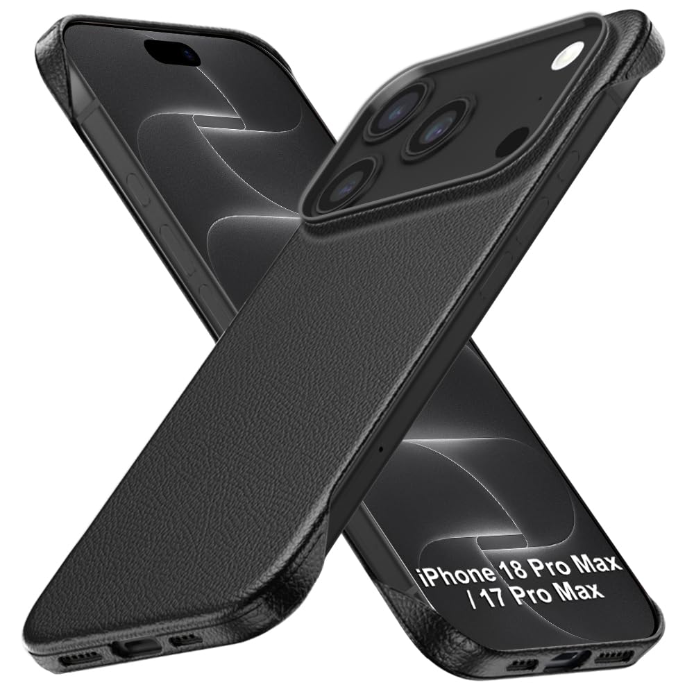 TheGiftKart Hybrid Ultimate Slim Back Case Cover for iPhone 17 Pro | Lightweight Profile | Hard Back Case Cover for iPhone 17 Pro (PC & TPU, Metal Camera Ring, Leather Texture Finish, Grey) — Amazon image 22