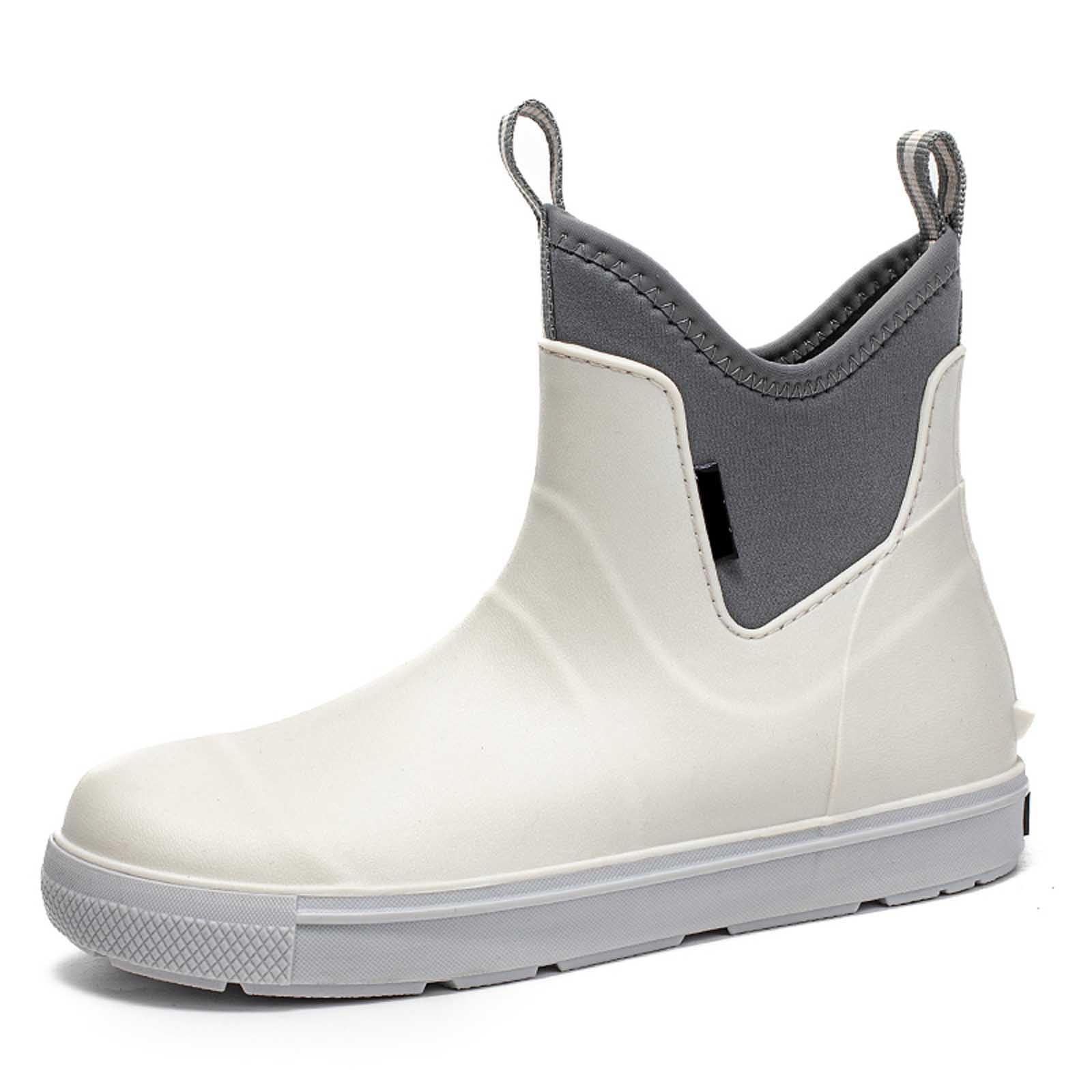 Generisch Męskie buty przeciwdeszczowe, outdoorowe, wsuwane, buty trekkingowe na mokrą pogodę, wygodne, lekkie, antypoślizgowe gumowe podeszwy