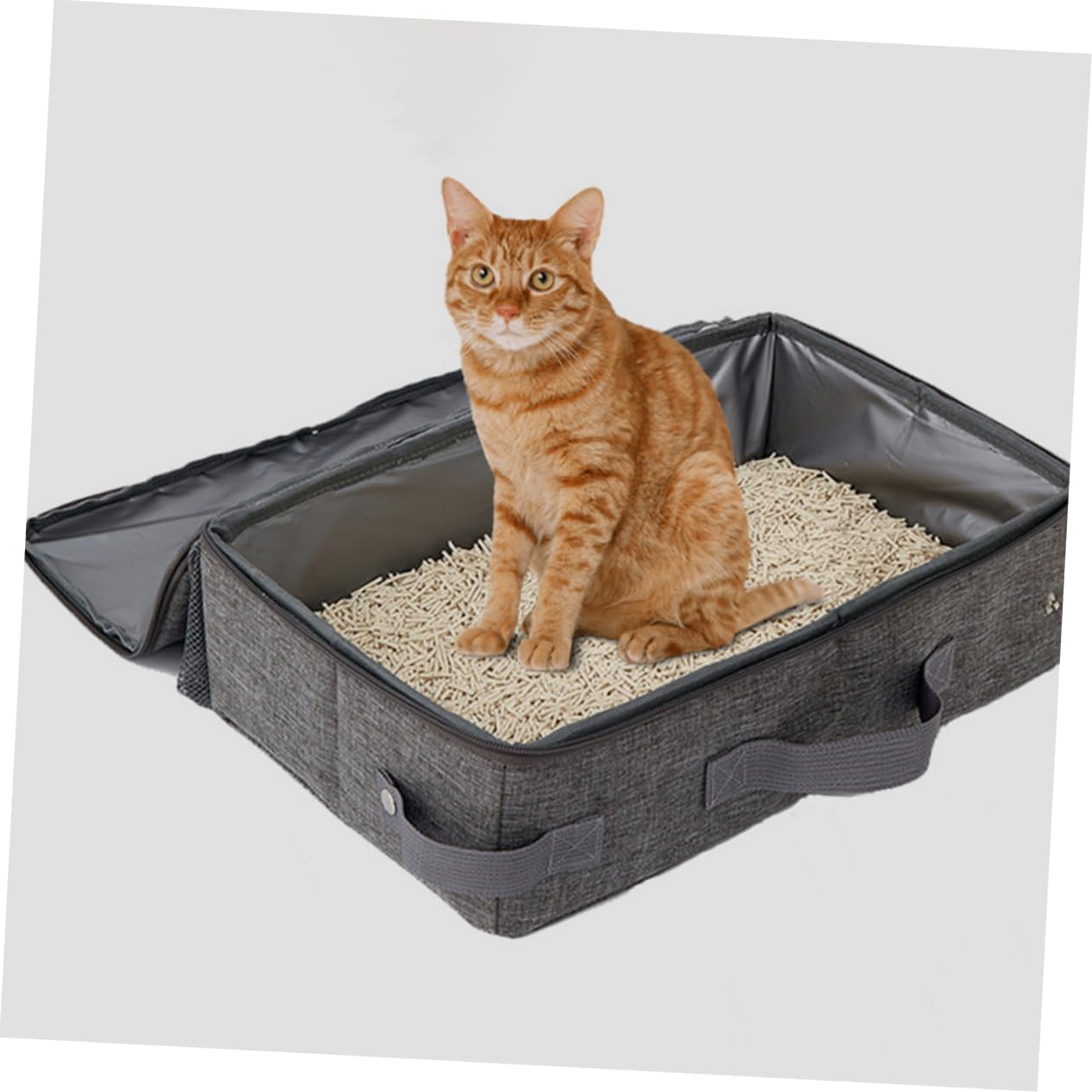 YARNOW Foldable Jumbo Cat Litter Box Portable Litter Box Scoop Cat Enclosures for Travel Home