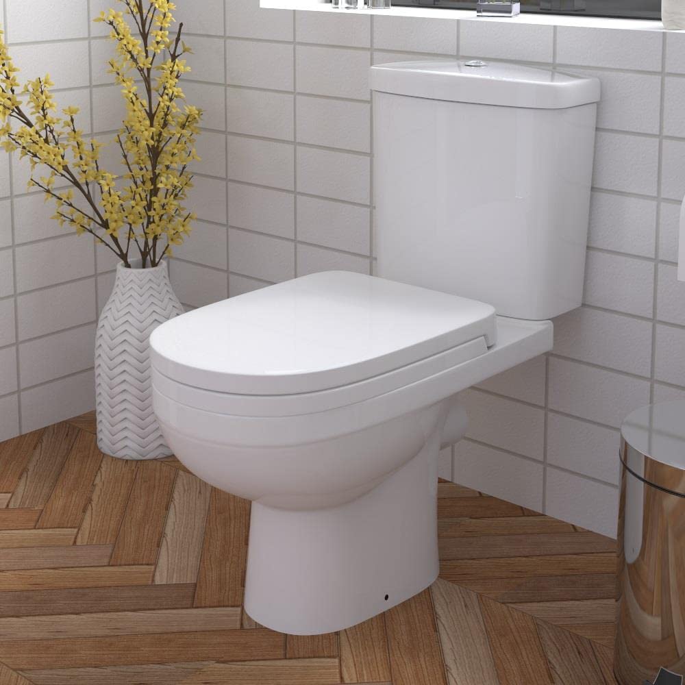 Buy iBathUK Modern Bathroom Slimline Close Coupled Comfort Height D