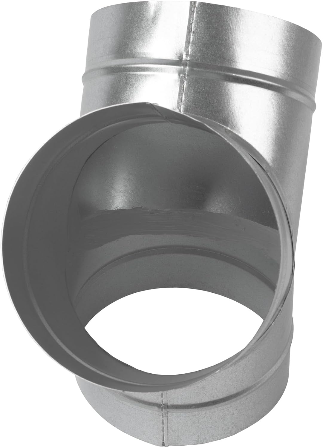 Vent Systems 6" Inch Duct Connector – Heavy-Duty Galvanized Steel 3-Way Splitter Fitting – Rust-Resistant Round Pipe Adapter for HVAC Ventilation, Dryer Exhaust, Heating and Cooling Airflow Systems