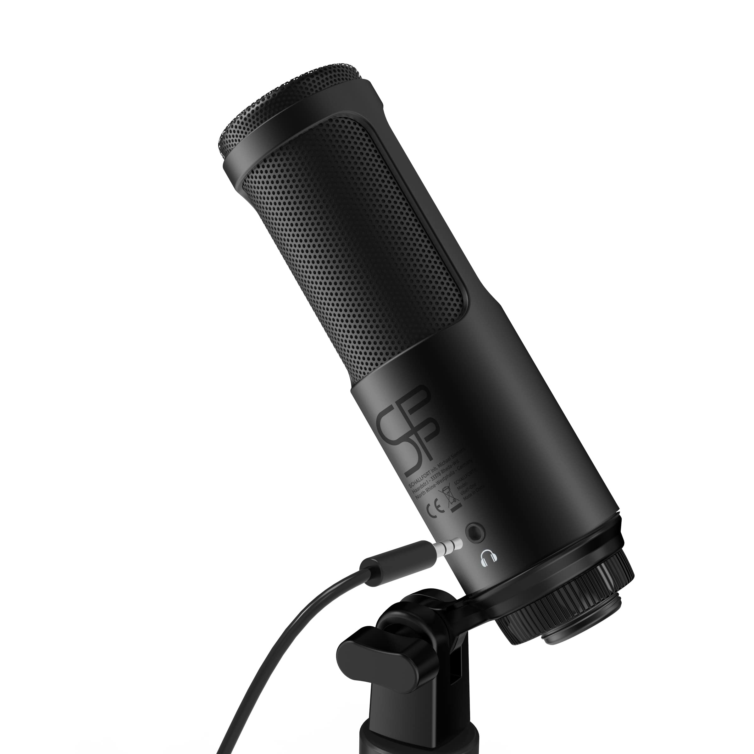Mikrofon Vibe7-RGB (7-teilig), RGB-Beleuchtung, USB-C Plug & Play, AUX, Touch-Bedienung, Kondensator Mikrofon Set mit Mikrofonarm und Tischstativ, für Streaming, Gaming, Podcasting