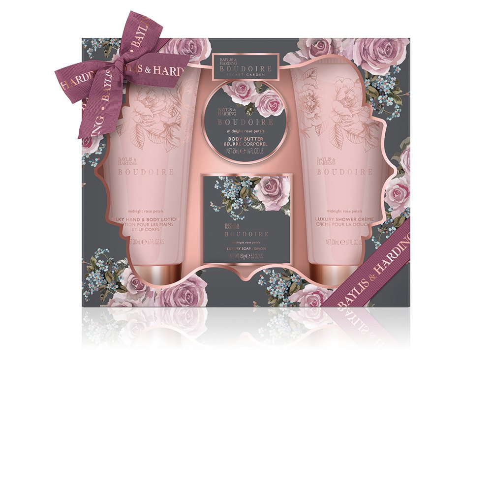 Baylis & Harding Boudoir Midnight Rose Petals Luxury Bathing Gift Set