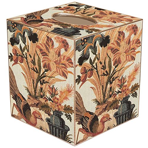 Asian Bird Paper Mache Tissue Box Cover