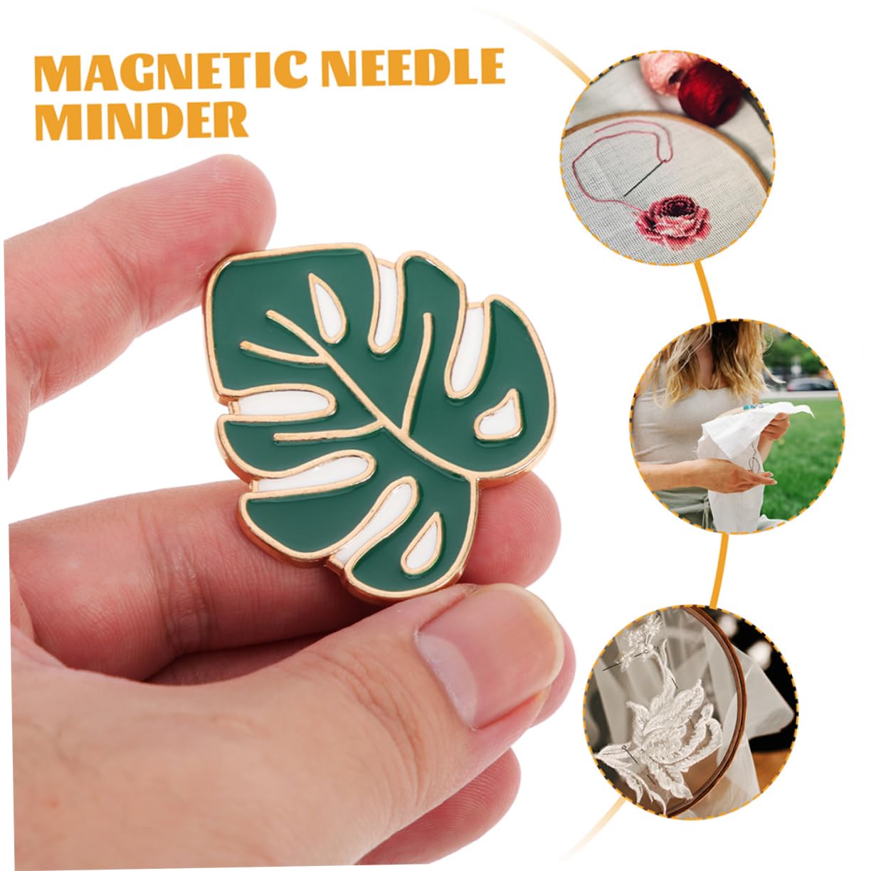 Lurrose 4 Sätze Magnetischer Nadelhalter Für Sticknadeln Nadel-Organizer Aus Metall Zum Nähen Einfacher Organizer 2 Stück * 4