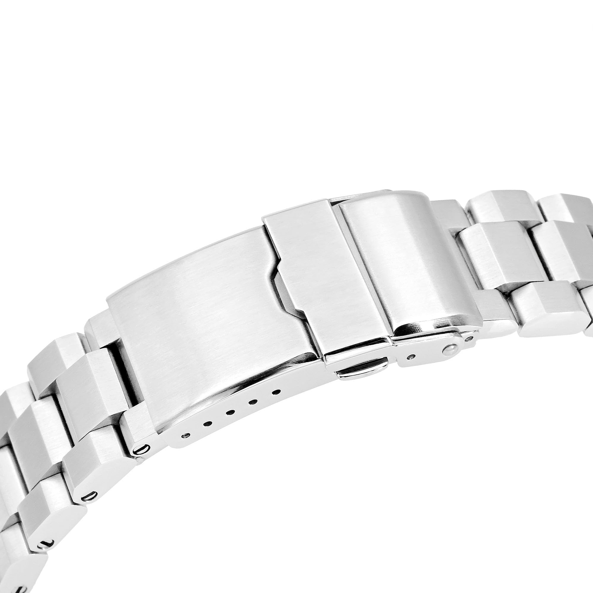 MiLTAT Bracelet de montre Hexad de 22 mm à extrémité droite, fermoir en acier inoxydable 316L brossé