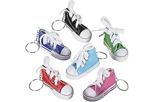 ArtCreativity Mini Canvas Sneaker Keychains for Kids and Adults