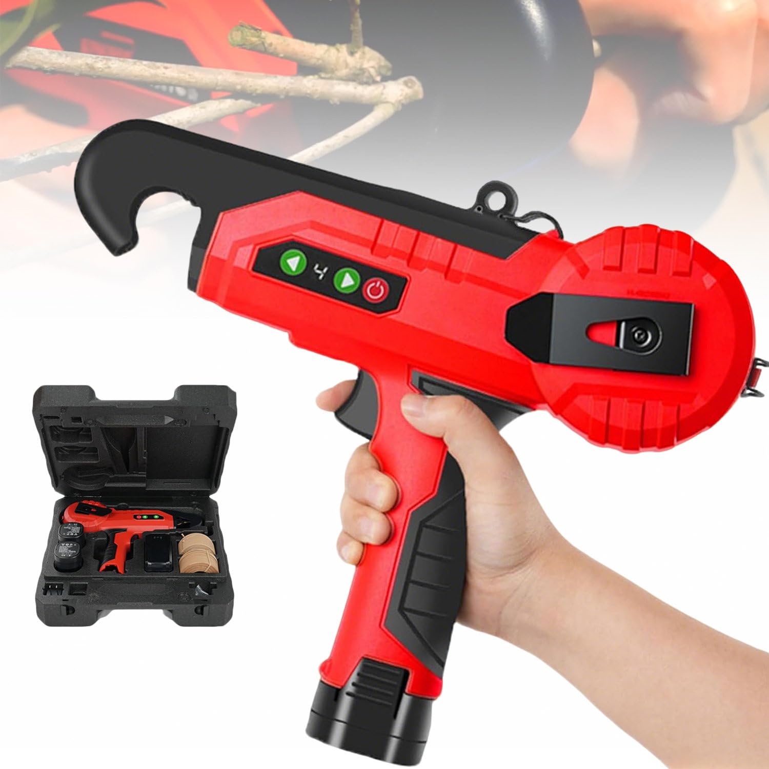 Strumento per legatura da giardino per vigneti, diametro massimo di 25 mm, strumento per innesto per pomodori, peperoni, uva, cetrioli