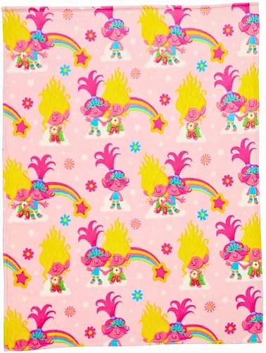 Franco DreamWorks Trolls 3 Band Together - Ropa de cama para niños, súper suave, micro raschel, 46 x 60 pulgadas, (producto 100% oficial)