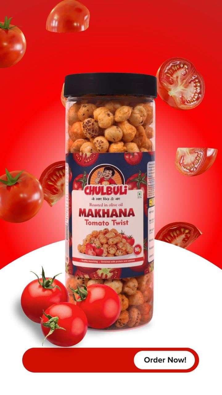 PP Chulbuli Flavoured Makhana Combo Pack | Peri Peri And Tangy Tomato Flavour | Roasted Phool Foxnut Crunchy Tea Time Snack | Ready To Eat Lotus Seed Munch | Pack Of 2 3