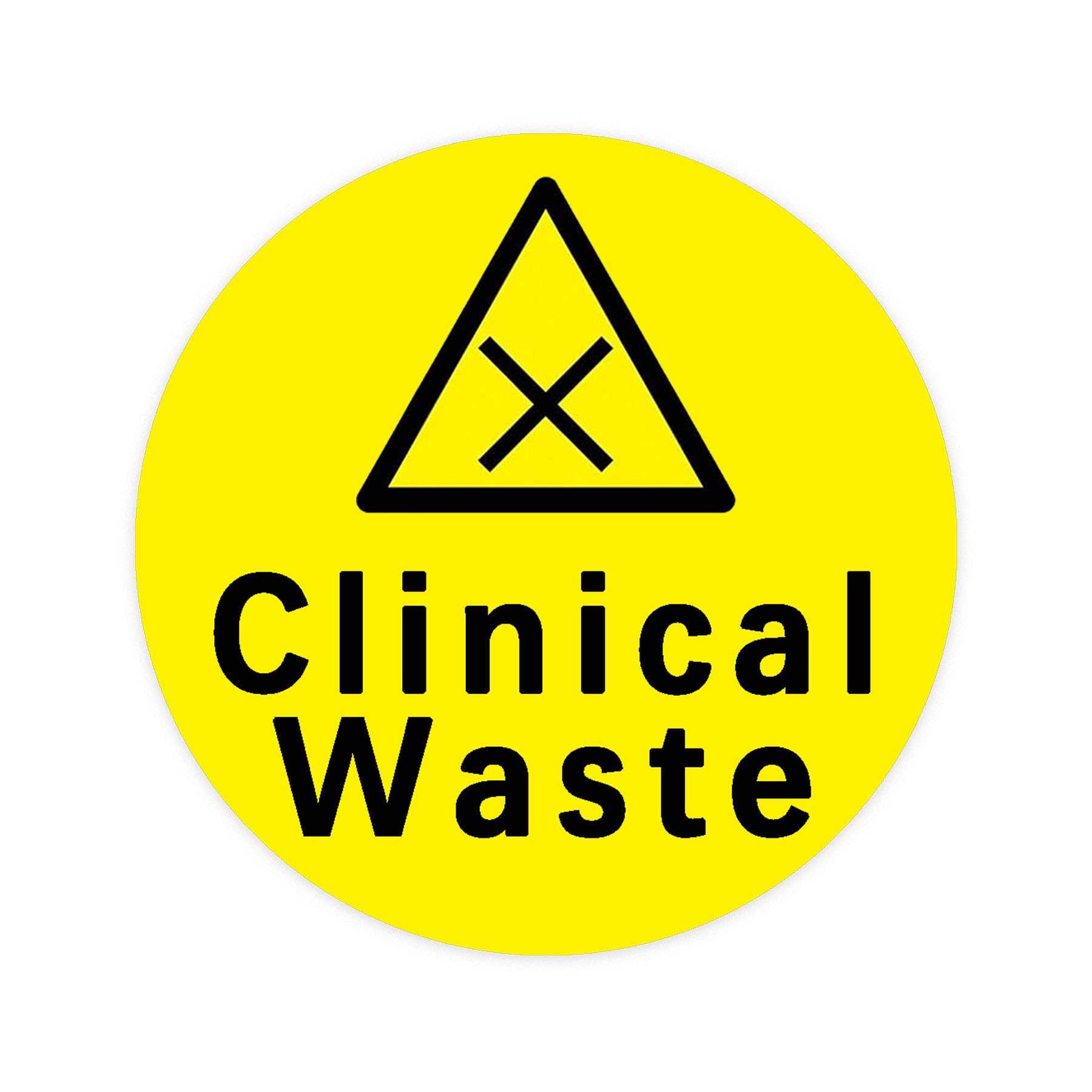 20 Pcs Clinical Waste Warning Stickers Self Adhesive Vinyl Stickers for Bin Signage (100mm)