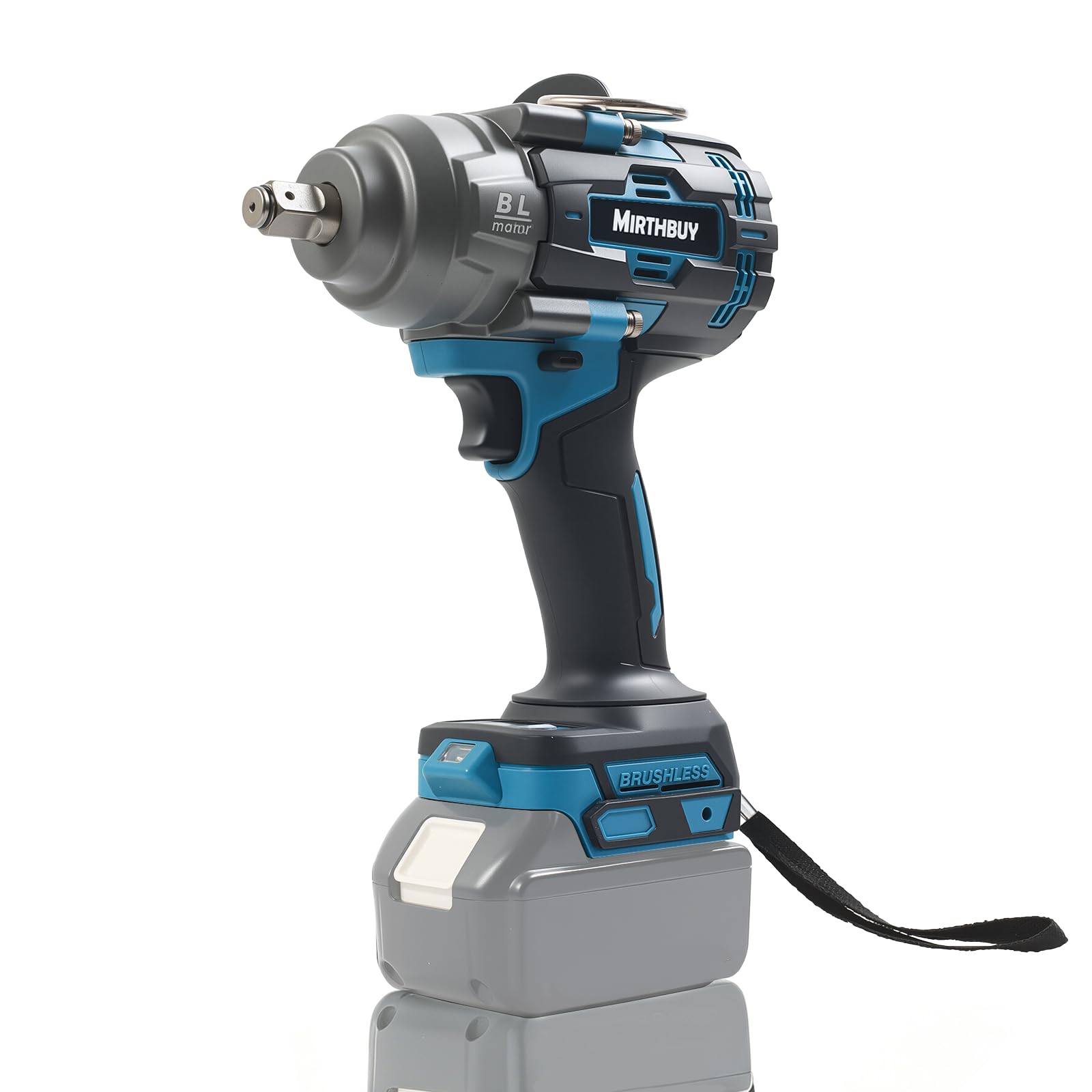 Llave de impacto inalámbrica de 1800 N.m para Makita 18 V, máx. 4000 RPM, 1/2 pulgadas, sin escobillas, atornillador de impacto eléctrico con luz LED, 4 niveles de velocidad, para reparación