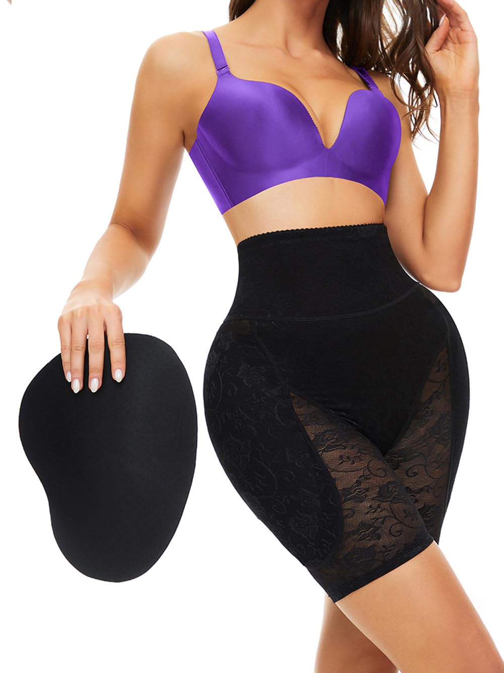 Bragas Levantadoras De Glúteos - Braguitas Moldeadoras De Cintura Alta Para Mujer, Bragas Con Almohadillas Para Glúteos, Adelgazantes, Sin Costuras, Correas Para Levantar Los Glúteos, Ropa Moldea