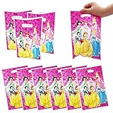 50 Packs Princess Party Gift Bags, Princess Gift Bags Party Supplies for Kids Cute Princess Themed Party, Birthday Decoration Gift Bags Well for Girls or Boys