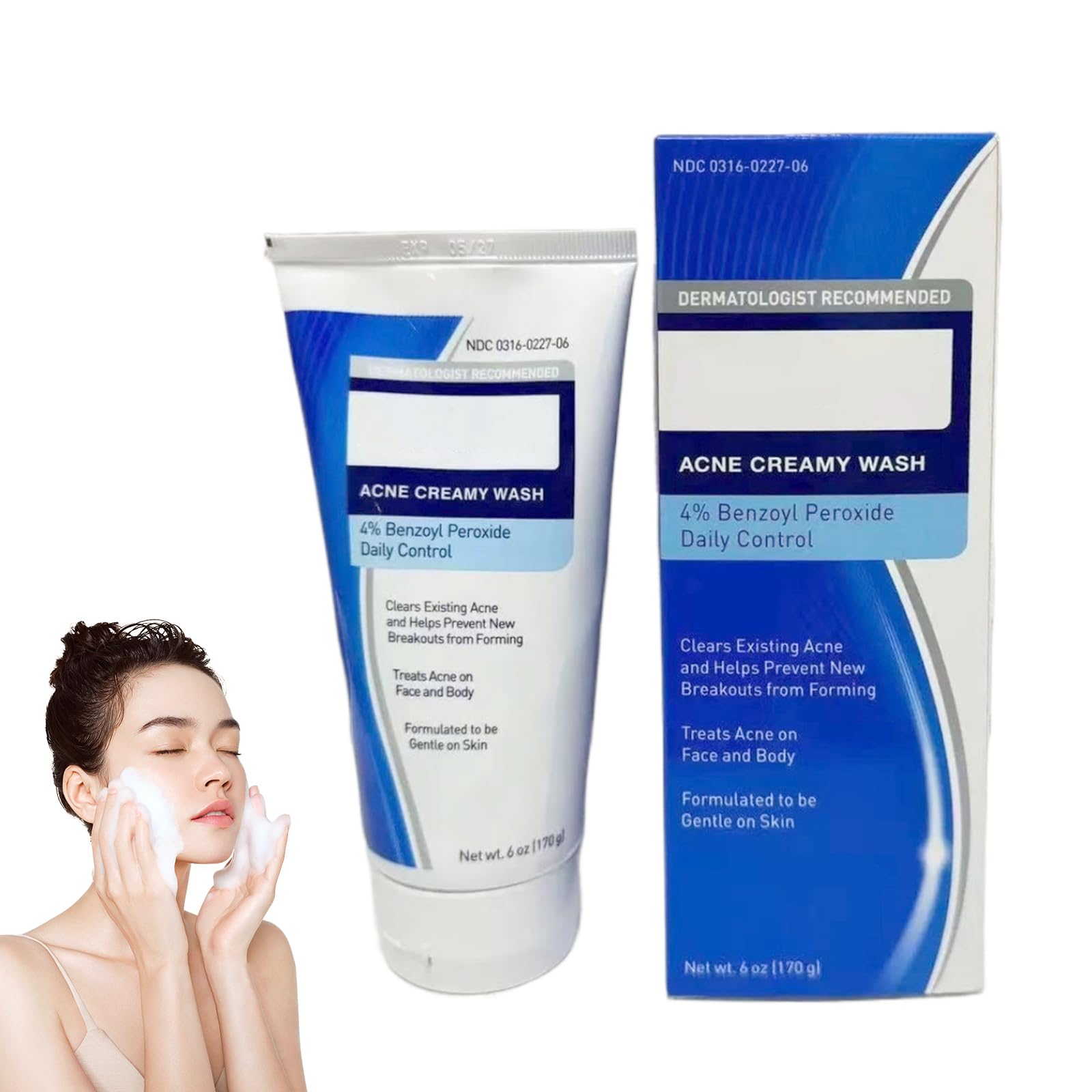 Acne Clean Foam Cleanser, 170 G Acne Foaming Wash Detergente schiumoso per l'acne Delicata schiuma detergente Schiuma detergente per il viso, Schiuma per la pulizia profonda dei pori Per la pulizia