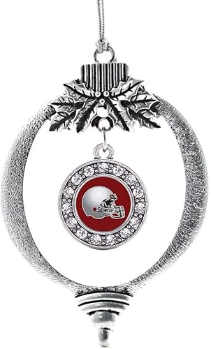 Miniatura 83 de Inspired Silver - My Vintage Initials - Adorno con dije de letra V - Adornos navideños de círculo plateado con joyas de circonita cúbica