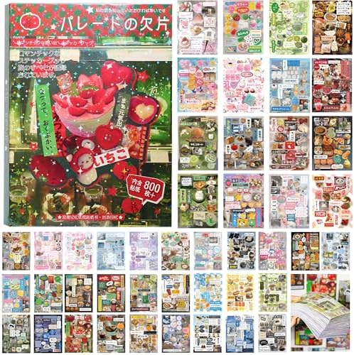 Amazon.com: 45 Sheets 800+ Japanese Sticker Book for Scrapbooking ...