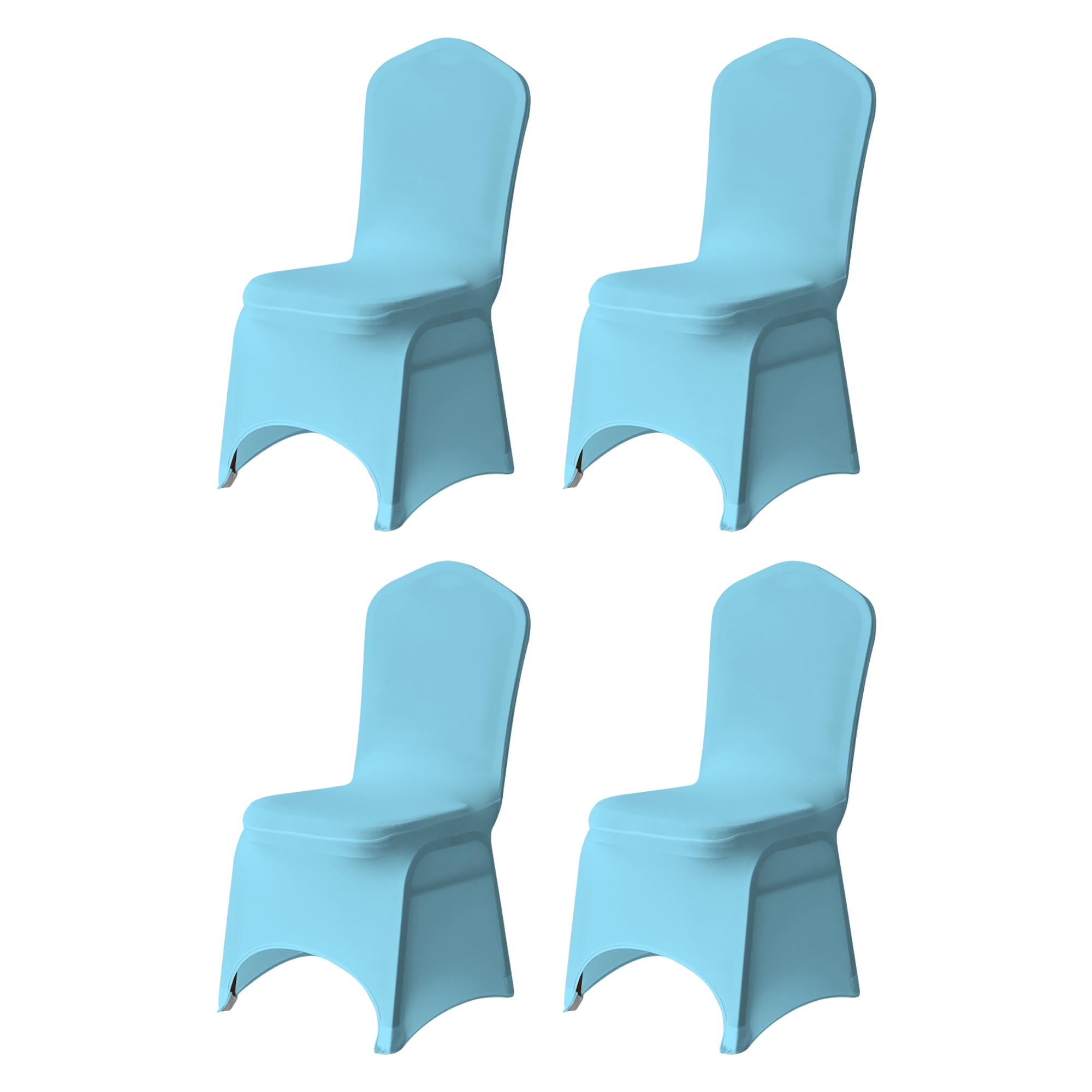Trimming Shop 4pcs Baby Blue Wedding Chair Covers Stretch Slipcovers โ image 1