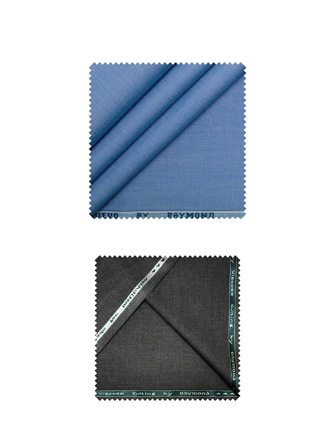 Polyviscose Trouser- 100% Cotton Shirt Fabric Combo Box (Unstitched, All Weather Fabric,(DARK GREY PANT + DARK BLUE SHIRT)-image-5