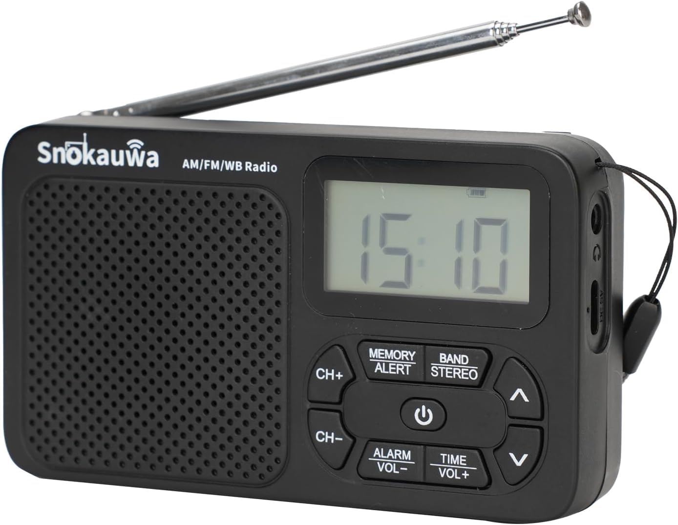 AM FM Radio, Portable Emergency Weather NOAA Radio, Small Digital Radio with Dual Mode Storage, Digital Tuner, Sleep Timer, Wall Plug and Battery Powered (Grey)-image-19