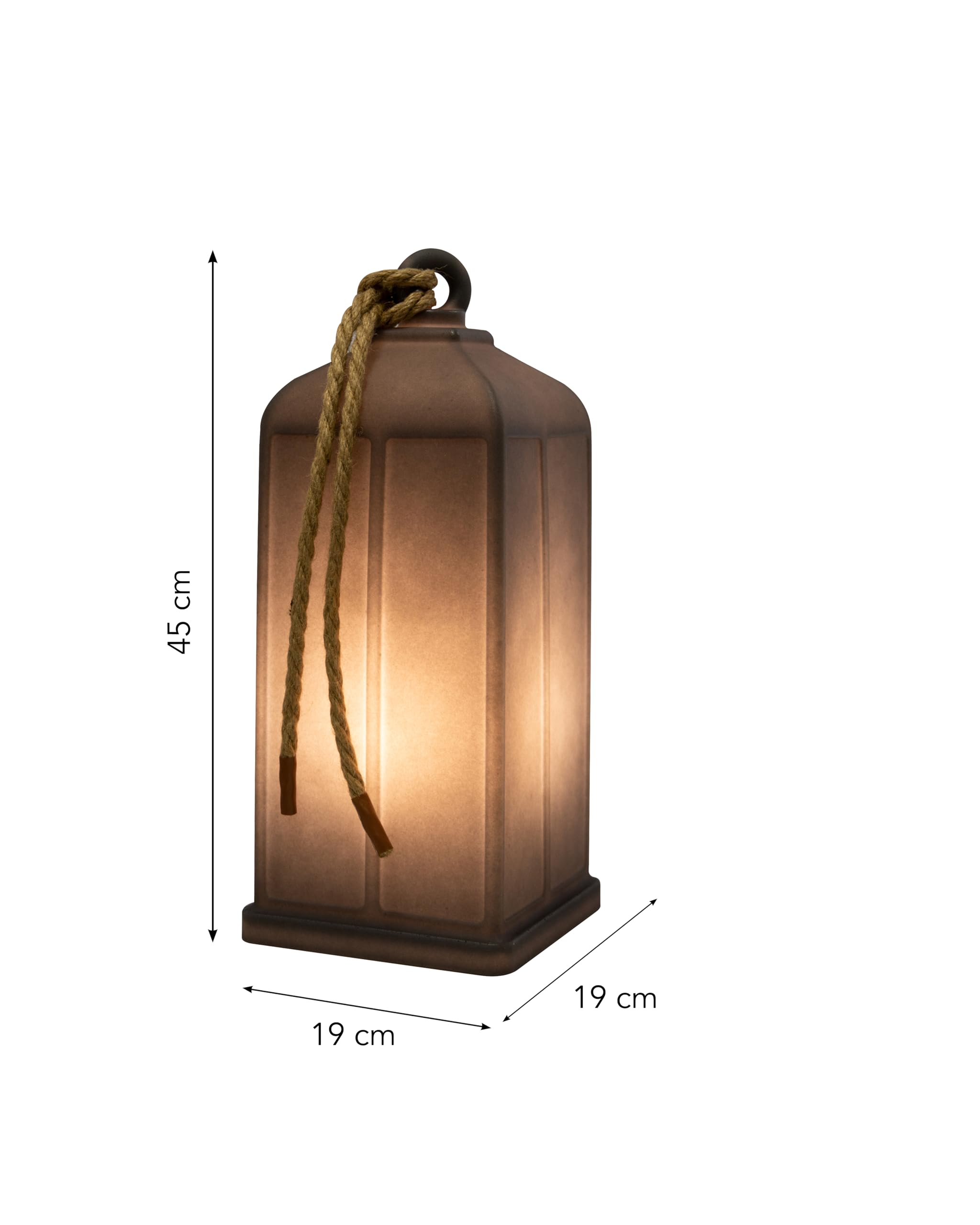 8 seasons design Shining Lantern Solar LED Deko-Laterne, Höhe: 45cm, anthrazit, inkl. Solarmodul und Leuchtmittel in warmweiß, als Solarlampe für Terrasse, Balkon, Garten mit Solarpanel