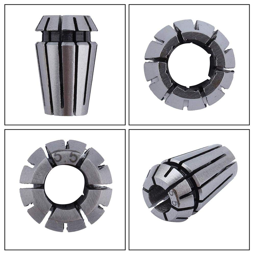 Juego de mandril de fresado ER11 de 1-7mm de precisión, 1 Uds., juego de mandril con resorte for máquina de grabado CNC, mandril de mandril con resorte, torno de fresado(ER11-5MM)