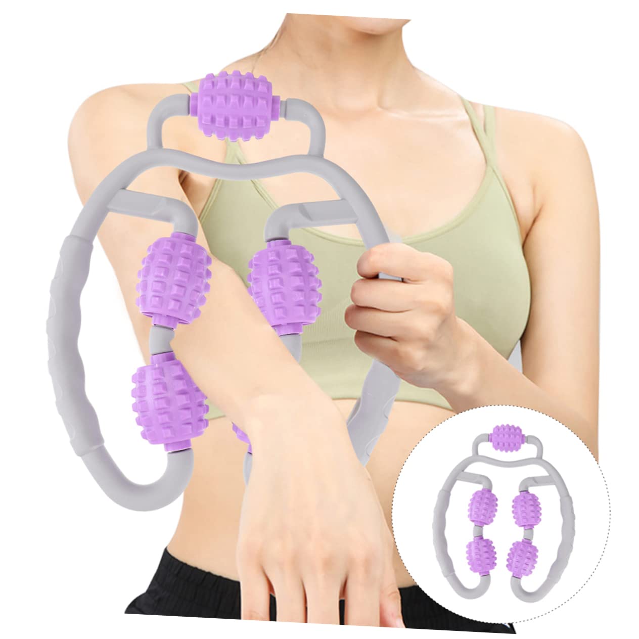 Healvian Rodillo de Masaje Muscular Portátil para Manos y Piernas 2piezas de Abs para Uso Doméstico, Promueve la Circulación Sanguínea y Mejora el Metabolismo Después del Ejercicio