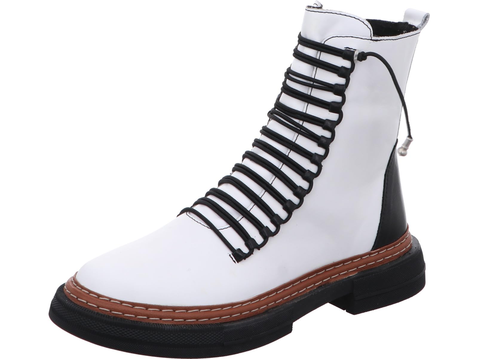 Stivaletti donna biker neri in pelle Valerio 1966